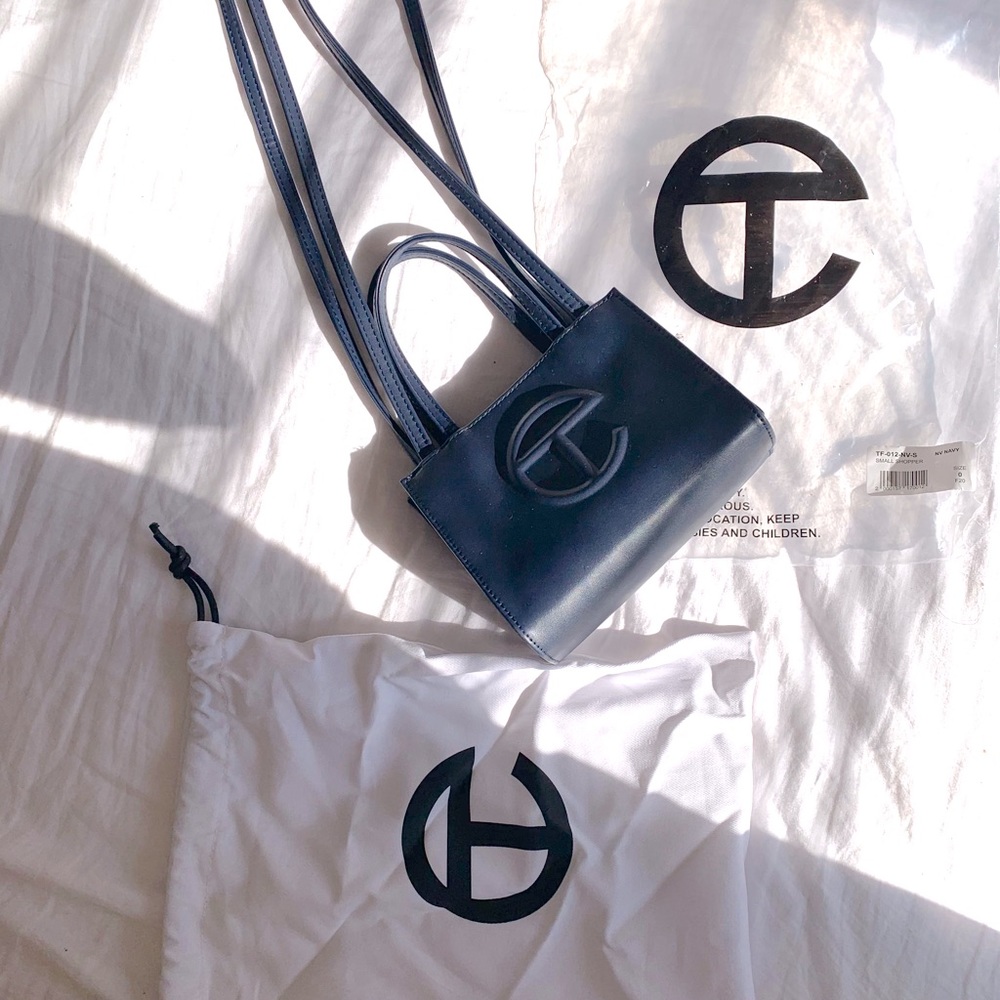 Small Navy Telfar Bag ✨